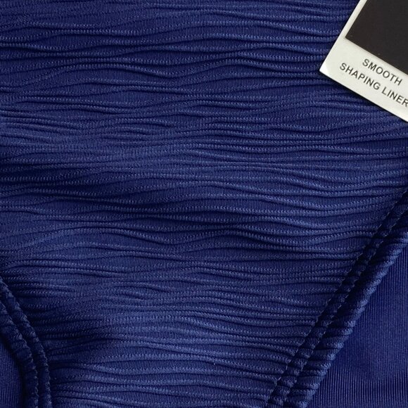 Carmen Marco Valvo High Waist Wave Texture Bikini Bottom Medium M Maritime NWT - Picture 3 of 9